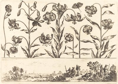 Impressão de flores nº 5 de Nicolas Cochin after Balthasar Moncornet