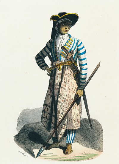 Jovem Javan em traje de guerra de Nicolas Dally