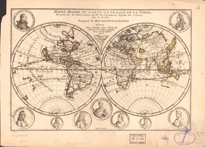 Mapa-mundo ou mapa geral da Terra LOC 83694567 de Nicolas de Fer
