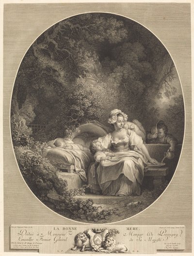 La Bonne Mére de Nicolas Delaunay after Jean Honoré Fragonard