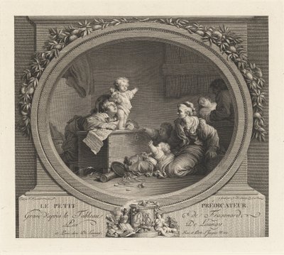O pequeno pregador de Nicolas Delaunay after Jean Honoré Fragonard