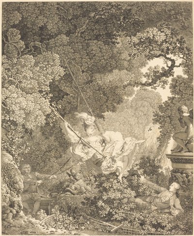 Os felizes perigos da Escarpolette de Nicolas Delaunay after Jean Honoré Fragonard