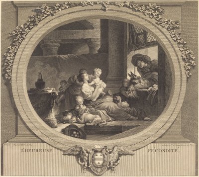 A feliz fertilidade de Nicolas Delaunay after Jean Honoré Fragonard