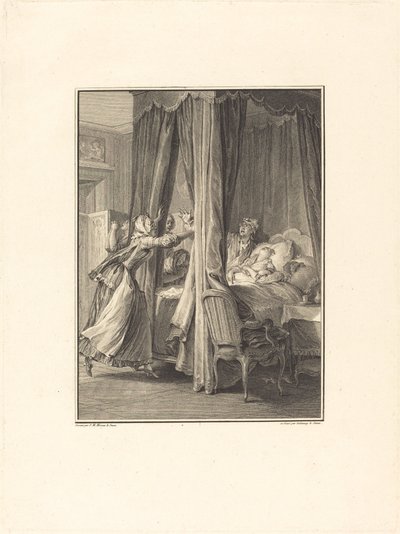 A morte de Julie de Nicolas Delaunay after Jean Michel Moreau