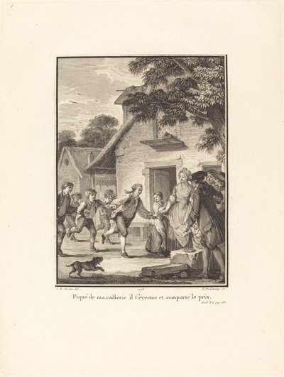 Picado pela minha zombaria, ele se esforça e ganha o prêmio de Nicolas Delaunay after Jean Michel Moreau