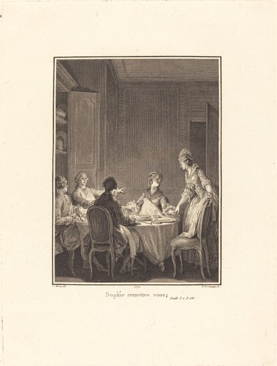 Sophie remettez-vous de Nicolas Delaunay after Jean Michel Moreau