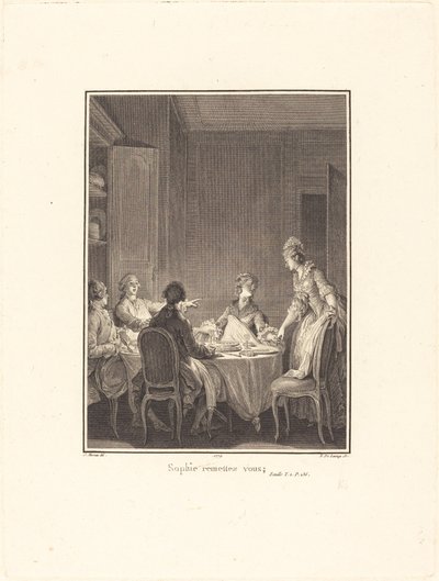 Sophie remettez-vous de Nicolas Delaunay after Jean Michel Moreau