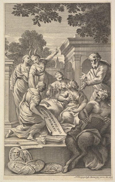 Composição alegórica celebrando as Humanidades, 1695. de Nicolas Dorigny