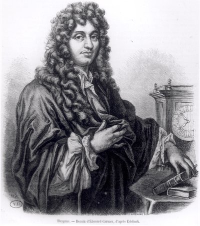 Christian Huyghens (1629-95) gravado por Edouard Garnier de Nicolas Etienne Edelinck