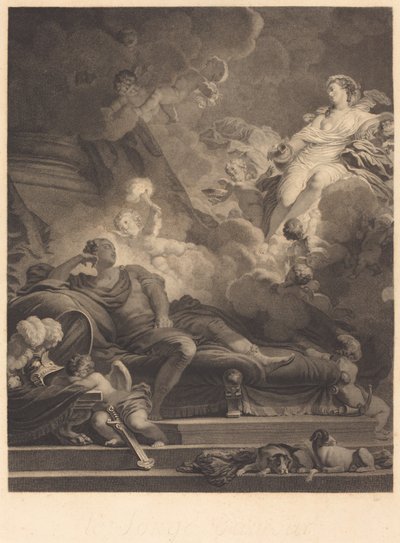 Sonho de amor, 1785. de Nicolas Francois Regnault