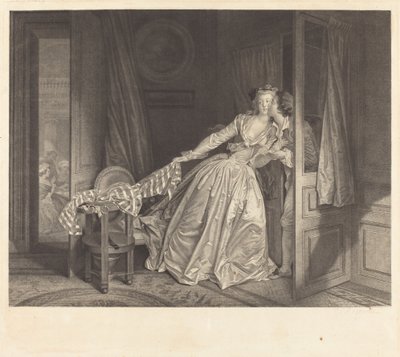 O beijo roubado de Nicolas François Regnault after Jean Honoré Fragonard