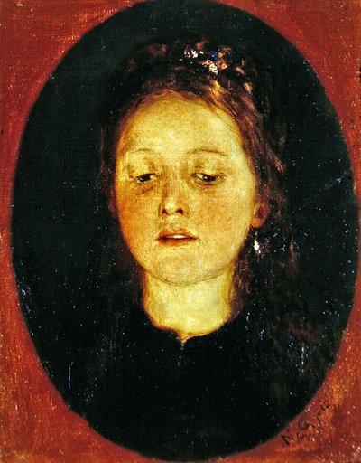 Retrato de uma rapariga (óleo sobre tela) de Nicolas Gysis