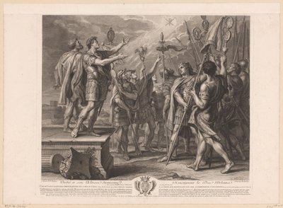 O sinal da cruz aparece no céu para o Imperador Constantino
Crux Constantino imperatori in coelo visa / La croix apparoit dans le ciel a l