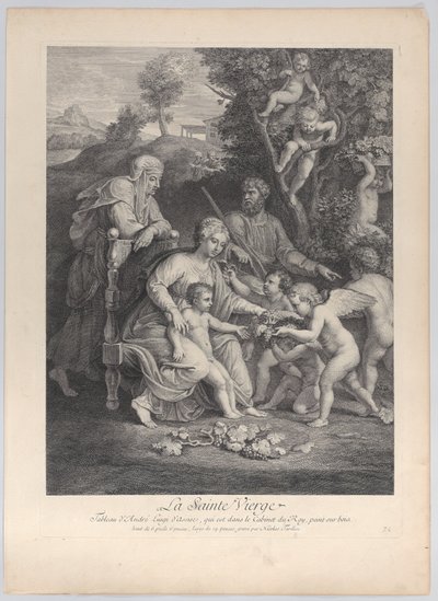 A Sagrada Família com Santa Isabel e anjos, c. 1729., c. 1729. de Nicolas Henri Tardieu