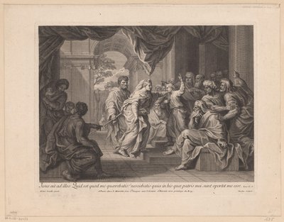 Jesus de doze anos no templo de Nicolas Henri Tardieu