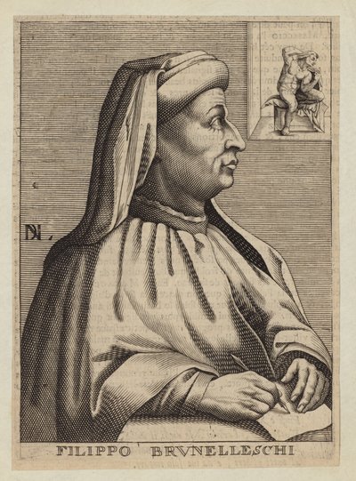 Filippo Brunelleschi, arquiteto e engenheiro italiano de Nicolas II de Larmessin