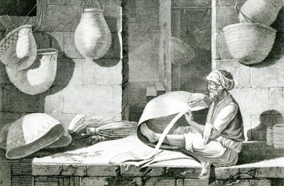 Fabricante de tapetes e tecelão de cestos de Nicolas Jacques (after) Conte