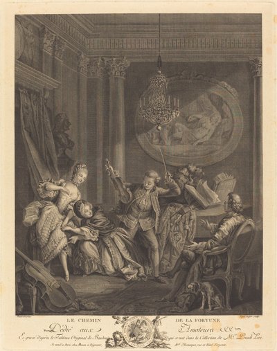 Le chemin de la fortuna de Nicolas Joseph Voyez after Pierre Antoine Baudouin