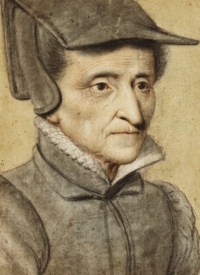 Cabeça de retrato de uma mulher velha de Nicolas Lagneau or Lanneau