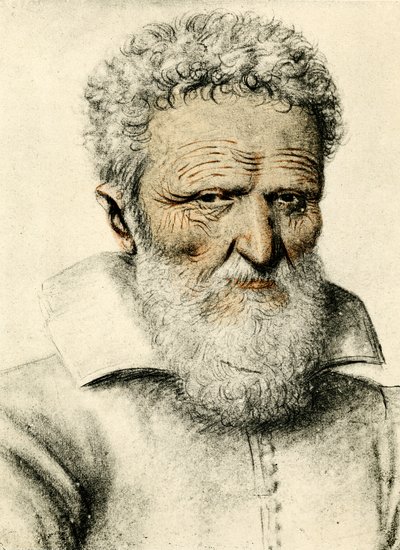 Retrato, de, um, homem velho de Nicolas Lagneau or Lanneau