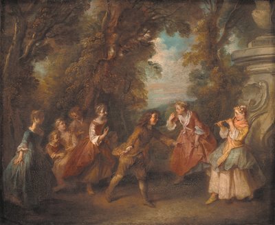 Crianças brincando ao ar livre de Nicolas Lancret