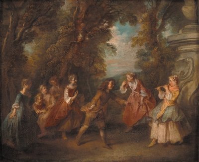 Crianças brincando ao ar livre de Nicolas Lancret