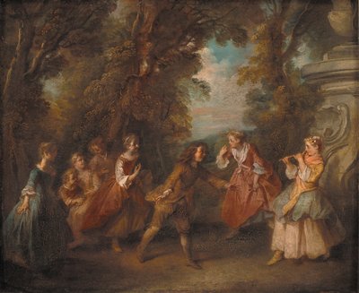 Crianças brincando ao ar livre de Nicolas Lancret