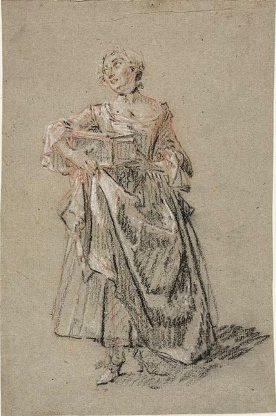 Estudo de uma mulher de Nicolas Lancret