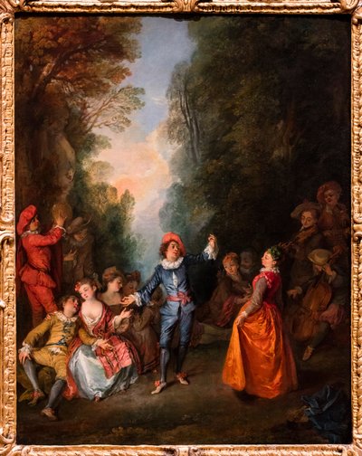 A Dança, ca. 1720 (óleo sobre tela) de Nicolas Lancret