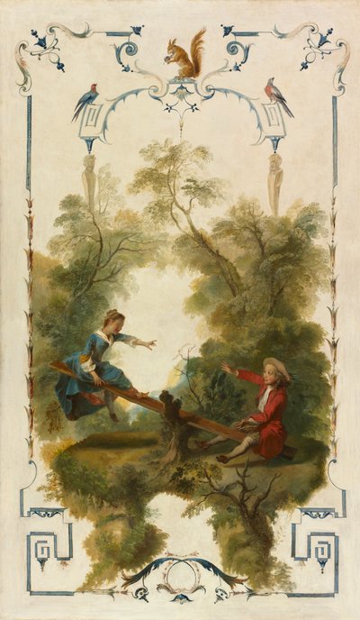 A gangorra, c. 1723-1727. de Nicolas Lancret
