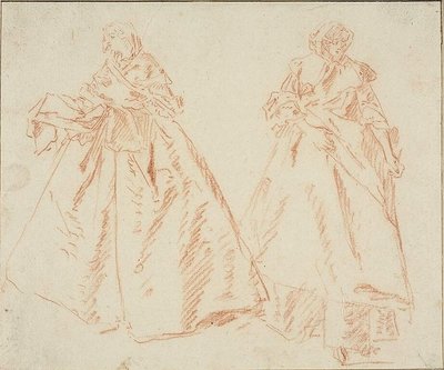 Duas mulheres de pé de Nicolas Lancret