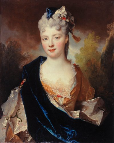 Retrato de Marie Anne de Bourbon-Condé 1678-1718, Duquesa de Vendôme, 1714. de Nicolas Largillière de