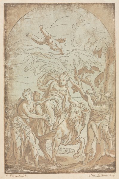 A violação de Europa, 1725-42. de Nicolas LeSueur