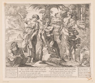 Hércules entre a Virtude e o Vício de Nicolas Mignard