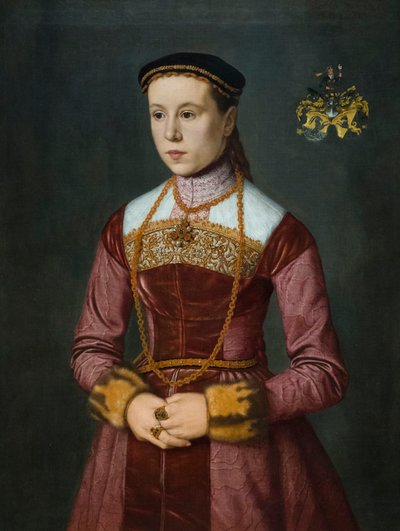 Susanna Stefan, esposa de Wolfgang Furter, início da década de 1560 (óleo sobre tela) de Nicolas Neufchatel