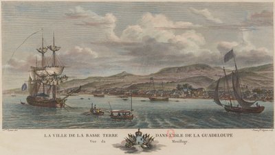 Ancoradouro de Basse-Terre em Guadalupe em 1776 de Nicolas Ozanne