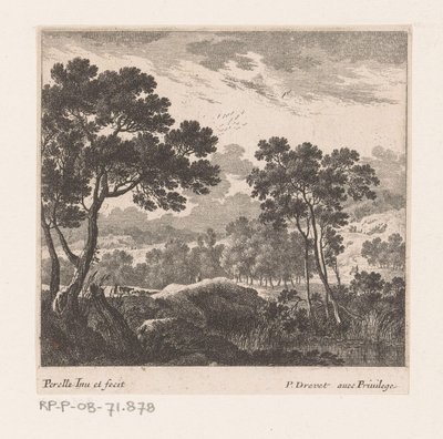 Paisagem com árvores e mais de Nicolas Perelle