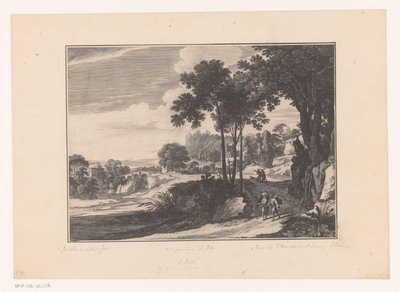 Paisagem com caminhantes de Nicolas Perelle