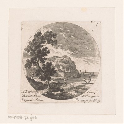 Cidade fortificada junto ao mar de Nicolas Perelle