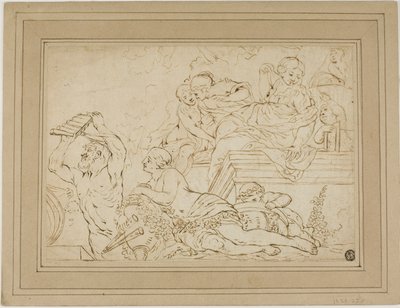 Cena com ninfas e sátiro de Nicolas Pierre Loir