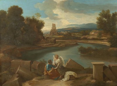 Paisagem da Campagna Romana, com Mateus e o anjo de Nicolas Poussin