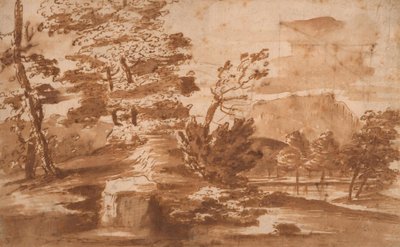 Paisagem (recto) de Nicolas Poussin