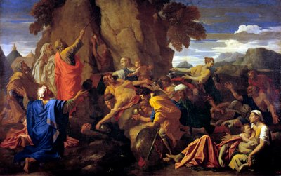 Moses golpeando a rocha, 1649 de Nicolas Poussin