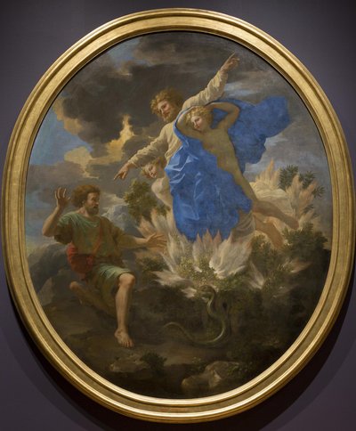 Moisés e a Sarça Ardente de Nicolas Poussin