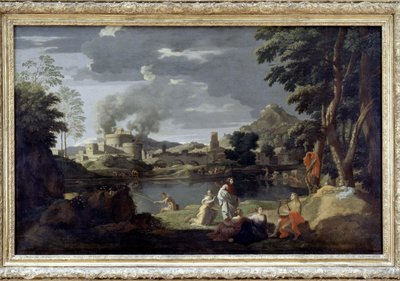 Orpheus e Eurydice por Poussin, Musée du Louvre de Nicolas Poussin