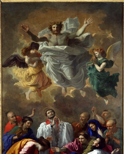 São François Xavier lembrando à vida a filha de um morador de Cangoxima no Japão São François Xavier de Nicolas Poussin