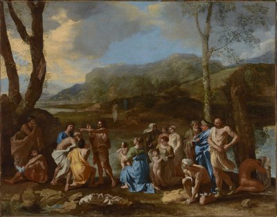 São João Batizando no rio Jordão de Nicolas Poussin