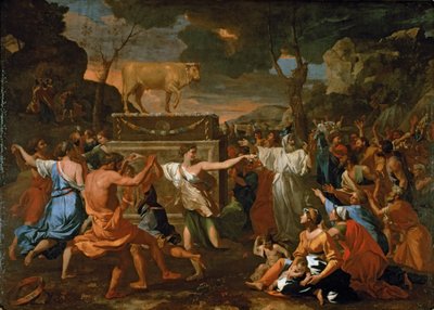 A adoração do bezerro de ouro ... de Nicolas Poussin