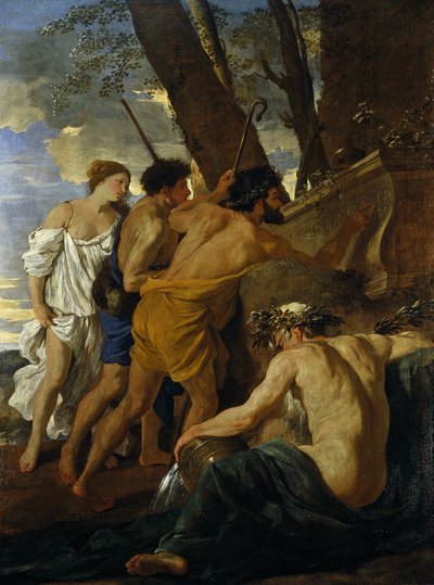 Os Pastores Arcadianos (óleo sobre tela) de Nicolas Poussin
