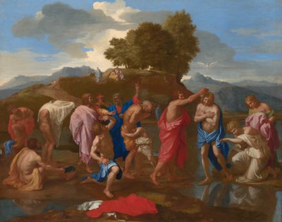 O Baptismo de Cristo de Nicolas Poussin
